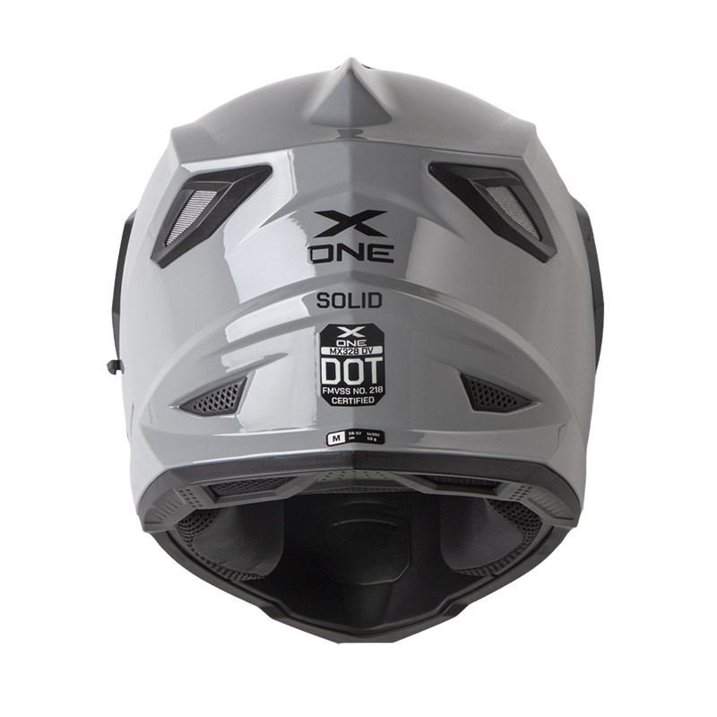 CASCO MULTIPROPOSITO X-ONE MX328 DOBLE VISOR SOLID GRIS NEGRO BRILLO