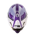 CASCO MULTIPROPOSITO SHAFT PRO MX400 DOBLE VISOR AVENGER MORADO BLANCO BRILLO