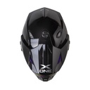 CASCO MULTIPROPOSITO X-ONE MX328 DOBLE VISOR SOLID NEGRO SILVER BRILLO
