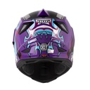 CASCO MULTIPROPOSITO HRO MX330 DOBLE VISOR ROCKETMONSTER MORADO AZUL BRILLO
