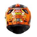 CASCO MULTIPROPOSITO HRO MX330 DOBLE VISOR ROCKETMONSTER NARANJA AMARILLO BRILLO