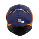 CASCO MULTIPROPOSITO HRO MX330 DOBLE VISOR YORCHI AZUL OSCURO NARANJA MATE