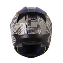 CASCO INTEGRAL SHAFT 560 EVO CIRCUIT GRIS CLARO AZUL OSCURO BRILLO