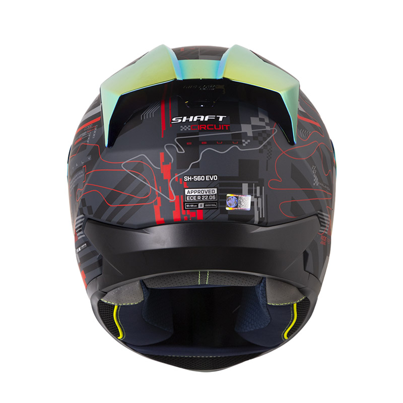 CASCO INTEGRAL SHAFT 560 EVO CIRCUIT GRIS OSCURO ROJO MATE