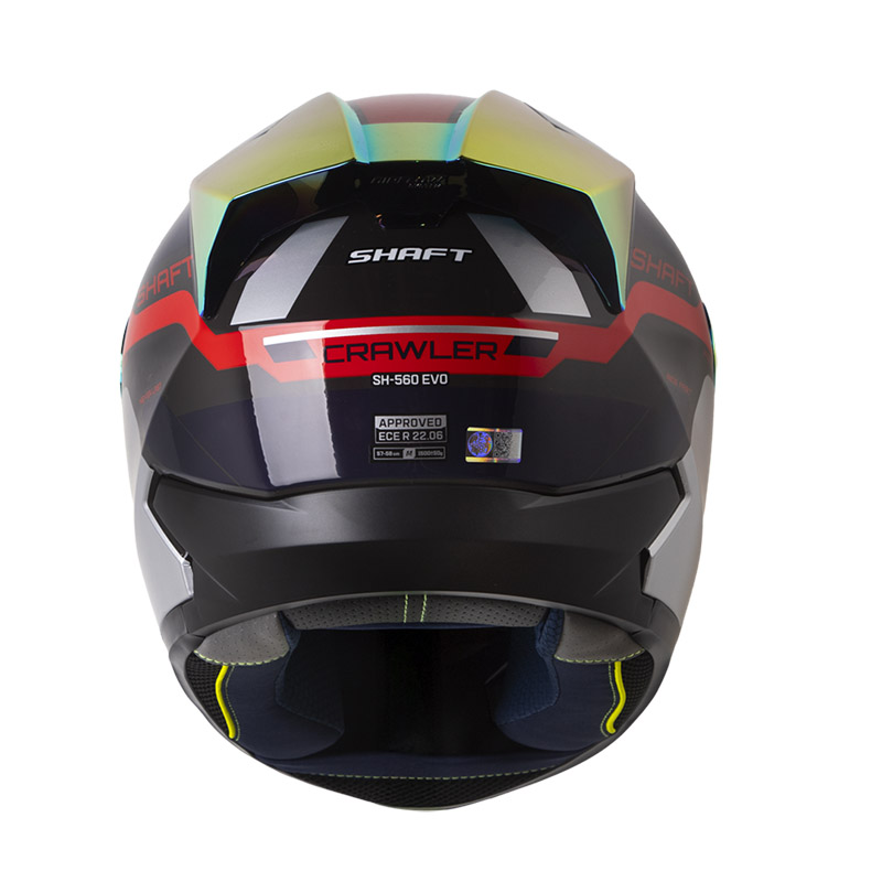 CASCO INTEGRAL SHAFT 560 EVO CRAWLER GRIS OSCURO ROJO BRILLO