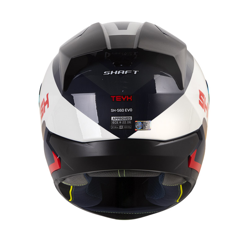 CASCO INTEGRAL SHAFT 560 EVO TEYK AZUL OSCURO ROJO BRILLO