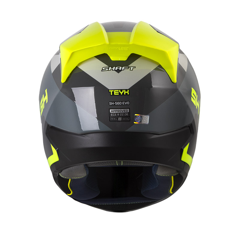 CASCO INTEGRAL SHAFT 560 EVO TEYK GRIS OSCURO AMARILLO BRILLO
