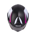 CASCO ABATIBLE ICH 3110 DOBLE VISOR XMAL NEGRO FUCSIA MATE VISOR NEGRO