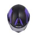 CASCO ABATIBLE ICH 3110 DOBLE VISOR XMAL NEGRO MORADO MATE VISOR SILVER