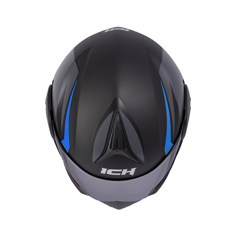 CASCO ABATIBLE ICH 3110 DOBLE VISOR XMAL NEGRO AZUL MATE VISOR NEGRO