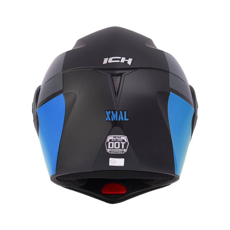 CASCO ABATIBLE ICH 3110 DOBLE VISOR XMAL NEGRO AZUL MATE VISOR SILVER