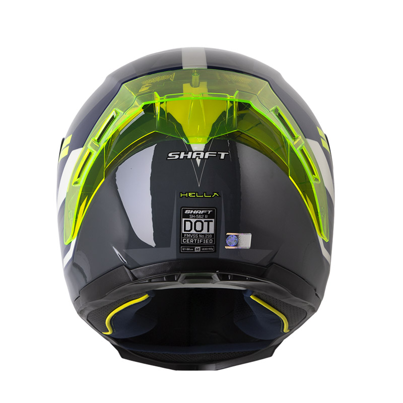 CASCO INTEGRAL SHAFT 562 R HELLA AZUL OSCURO GRIS CLARO BRILLO