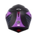 CASCO ABATIBLE ICH 3110 DOBLE VISOR BUZZ NEGRO MORADO CLARO MATE VISOR AZUL