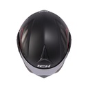 CASCO ABATIBLE ICH 3110 DOBLE VISOR BUZZ NEGRO ROJO MATE VISOR SILVER