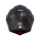 CASCO ABATIBLE ICH 3110 DOBLE VISOR BUZZ NEGRO ROJO MATE VISOR SILVER