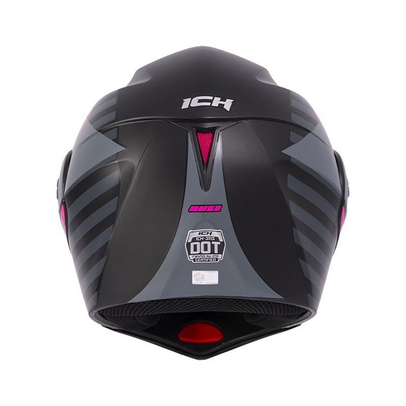 CASCO ABATIBLE ICH 3110 DOBLE VISOR BUZZ NEGRO FUCSIA MATE VISOR NEGRO