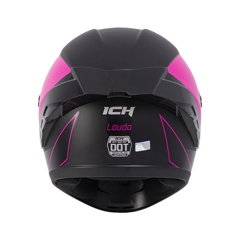 CASCO INTEGRAL ICH 501SP LAUDA NEGRO FUCSIA MATE VISOR NEGRO