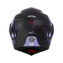 CASCO ABATIBLE ICH 3110 DOBLE VISOR MAGIC NEGRO MORADO CLARO MATE VISOR AZUL