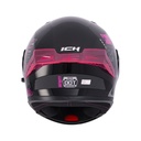 CASCO ABATIBLE ICH 3120 DOBLE VISOR INFINITY NEGRO FUCSIA BRILLO VISOR TRANSPARENTE