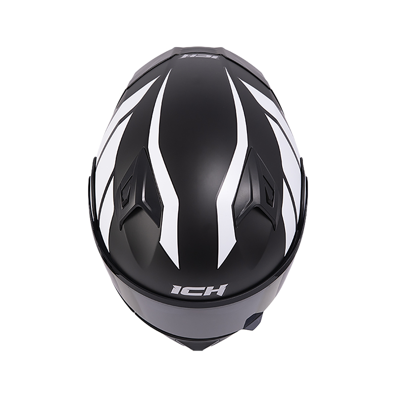 CASCO ABATIBLE ICH 3120 DOBLE VISOR ORDANOX NEGRO BLANCO BLANCO MATE VISOR NEGRO