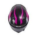 CASCO ABATIBLE ICH 3120 DOBLE VISOR ORDANOX NEGRO FUCSIA BLANCO BRILLO VISOR NEGRO