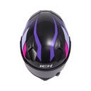 CASCO ABATIBLE ICH 3120 DOBLE VISOR ORDANOX NEGRO MORADO FUCSIA BRILLO VISOR NEGRO