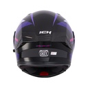 CASCO ABATIBLE ICH 3120 DOBLE VISOR ORDANOX NEGRO MORADO FUCSIA BRILLO VISOR NEGRO