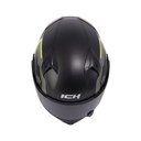 CASCO ABATIBLE ICH 3120 DOBLE VISOR TRADE NEGRO AMARILLO MATE VISOR NEGRO
