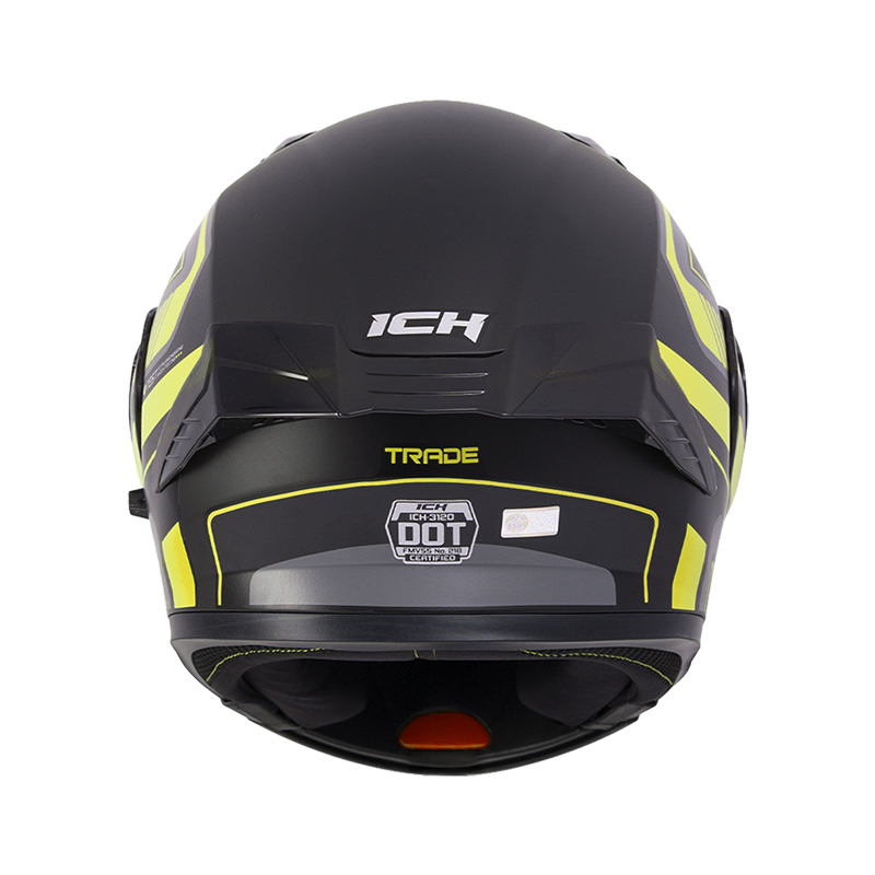 CASCO ABATIBLE ICH 3120 DOBLE VISOR TRADE NEGRO AMARILLO MATE VISOR NEGRO