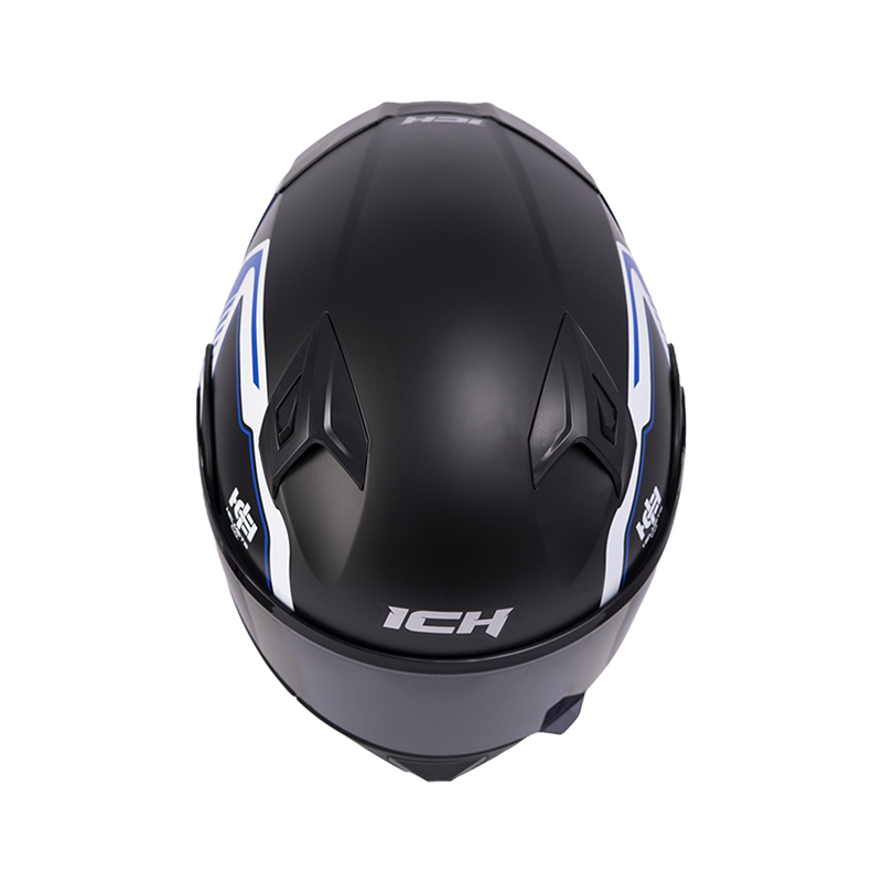 CASCO ABATIBLE ICH 3120 DOBLE VISOR TRADE NEGRO AZUL MATE VISOR NEGRO