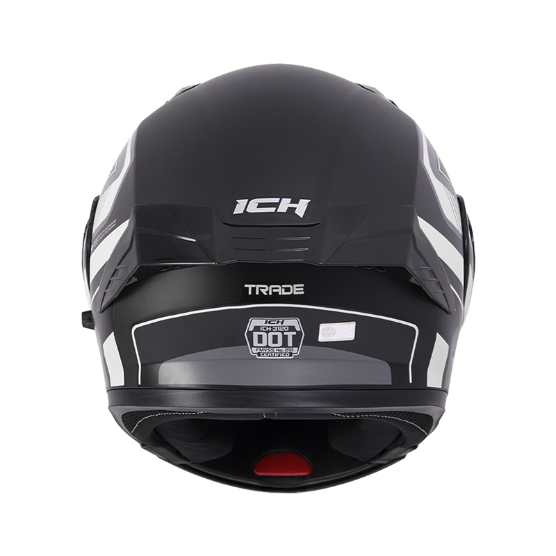 CASCO ABATIBLE ICH 3120 DOBLE VISOR TRADE NEGRO BLANCO MATE VISOR NEGRO