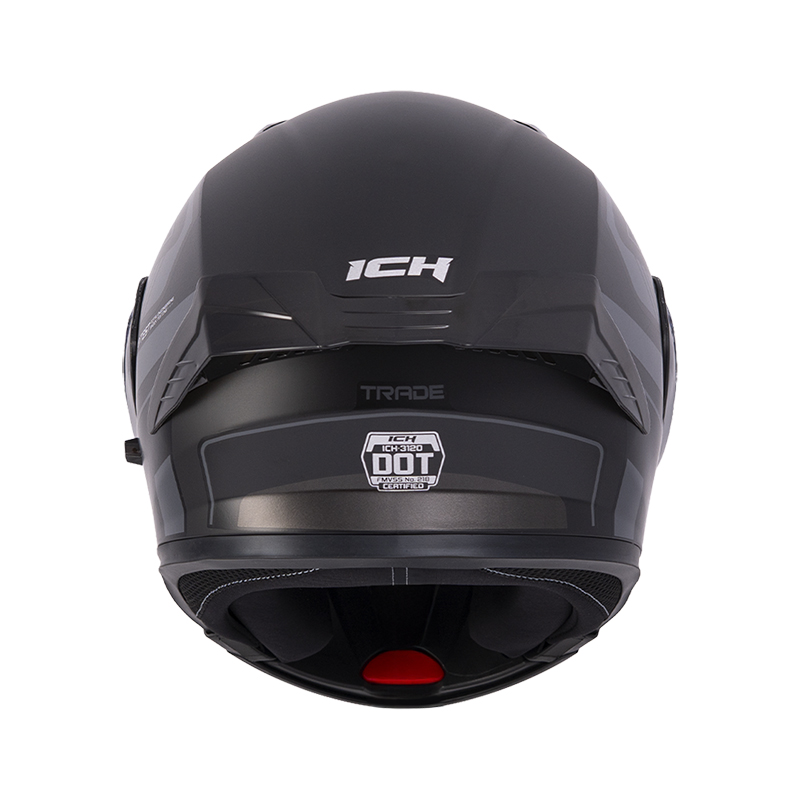 CASCO ABATIBLE ICH 3120 DOBLE VISOR TRADE NEGRO GRIS OSCURO MATE VISOR NEGRO