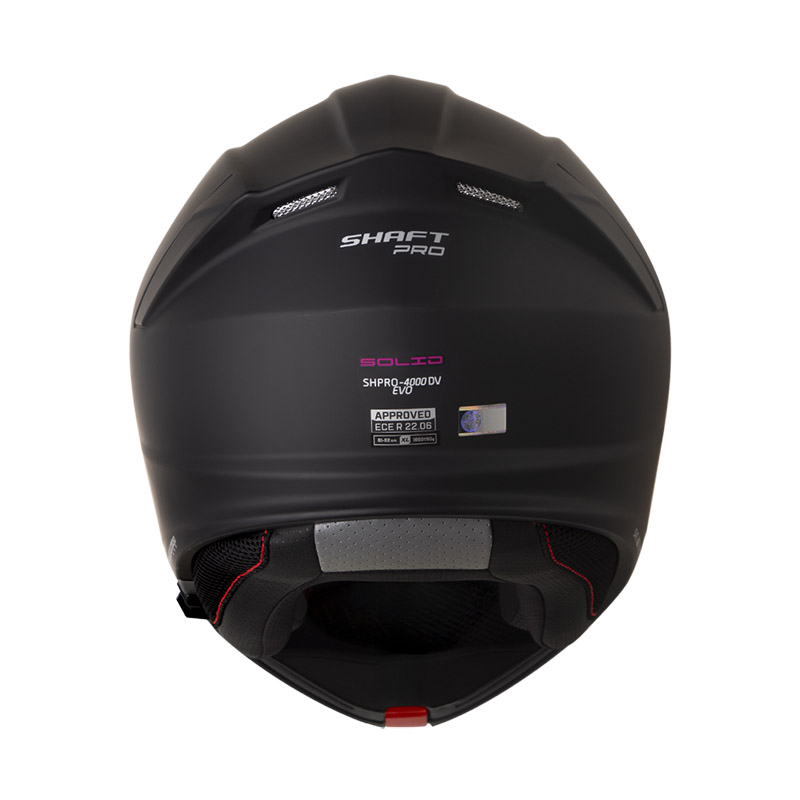 CASCO ABATIBLE SHAFT PRO 4000 EVO DOBLE VISOR SOLID NEGRO FUCSIA MATE