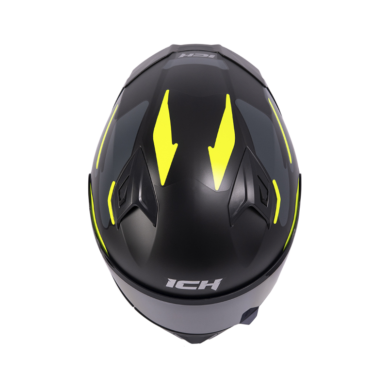 CASCO INTEGRAL ICH 503 SKP NEGRO AMARILLO MATE VISOR NEGRO