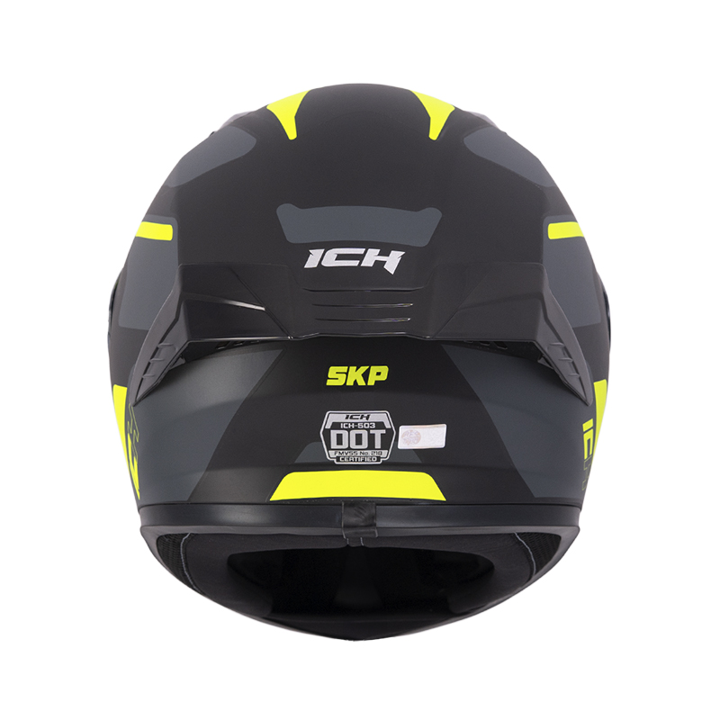 CASCO INTEGRAL ICH 503 SKP NEGRO AMARILLO MATE VISOR NEGRO