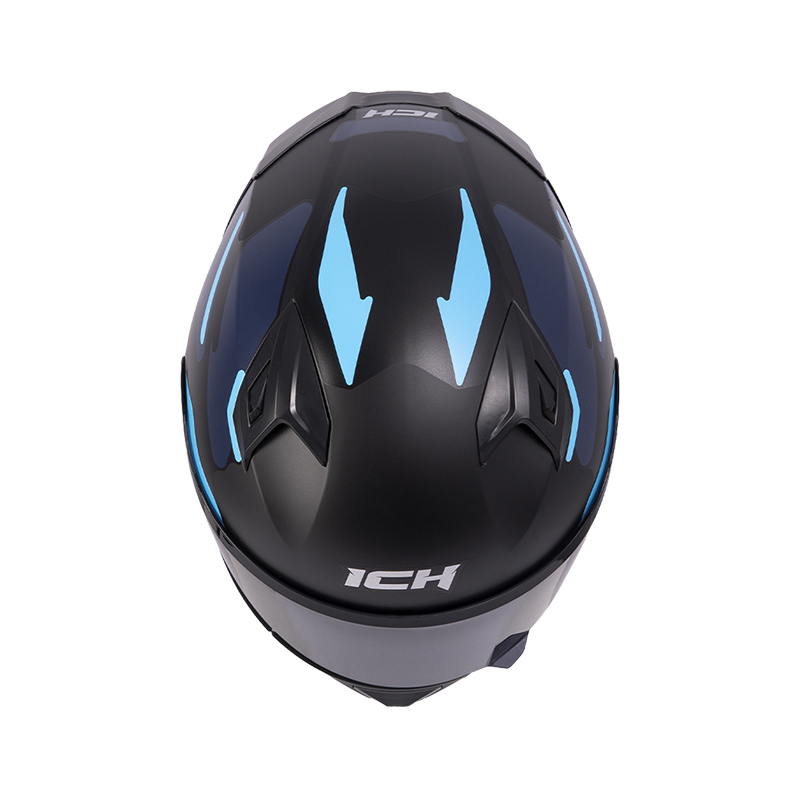 CASCO INTEGRAL ICH 503 SKP NEGRO AZUL CLARO MATE VISOR NEGRO