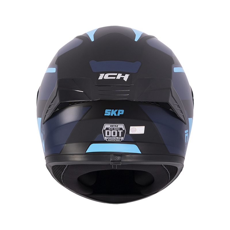CASCO INTEGRAL ICH 503 SKP NEGRO AZUL CLARO MATE VISOR NEGRO