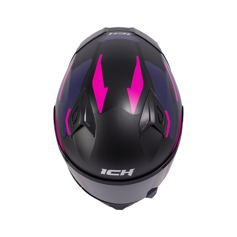 CASCO INTEGRAL ICH 503 SKP NEGRO FUCSIA MATE VISOR NEGRO