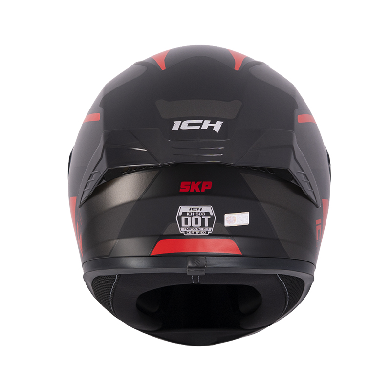 CASCO INTEGRAL ICH 503 SKP NEGRO ROJO MATE VISOR NEGRO
