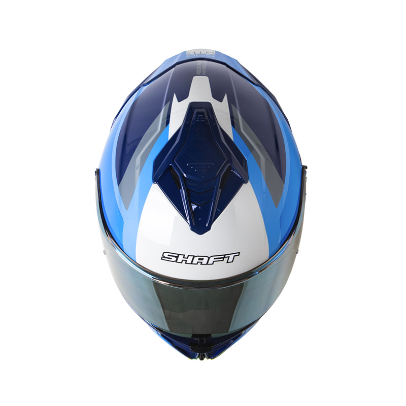 CASCO INTEGRAL SHAFT 598GTR SPEEDOU AZUL GRIS BRILLO