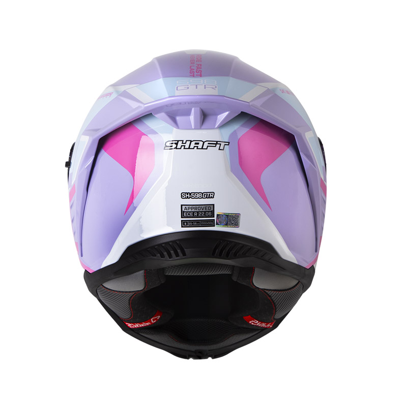 CASCO INTEGRAL SHAFT 598GTR SPEEDOU MORADO CLARO ROSADO BRILLO