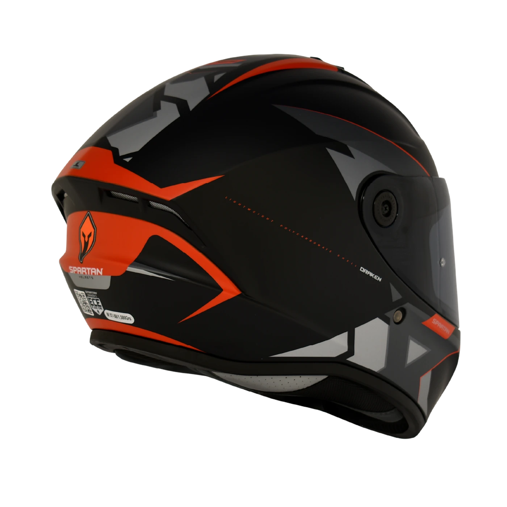CASCO INTEGRAL SPARTAN DRAKEN FRANTIC NEGRO CAMO GRIS MATE