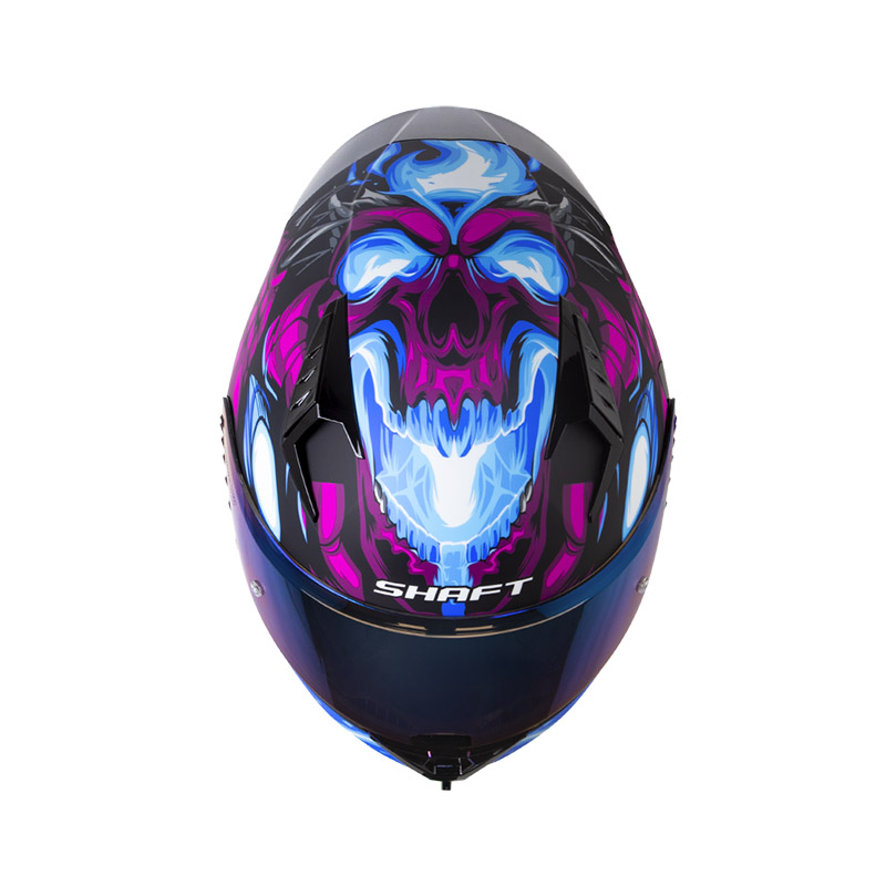 CASCO INTEGRAL SHAFT 526SP EVO RAGNAR NEGRO MORADO OSCURO MATE