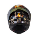 CASCO INTEGRAL SHAFT 526SP EVO RAGNAR NEGRO ROJO BRILLO