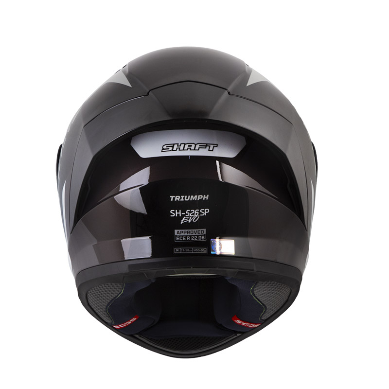 CASCO INTEGRAL SHAFT 526SP EVO TRIUMPH NEGRO GRIS BRILLO