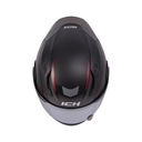 CASCO ABATIBLE ICH 3130 DOBLE VISOR SWET NEGRO ROJO MATE VISOR SILVER