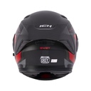 CASCO ABATIBLE ICH 3130 DOBLE VISOR SWET NEGRO ROJO MATE VISOR SILVER