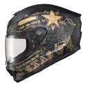 CASCO INTEGRAL SCORPION R420 LONE STAR NEGRO DORADO MATE