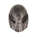 CASCO MULTIPROPOSITO SHAFT PRO MX400 DOBLE VISOR SOLID GRIS OSCURO NEGRO MATE
