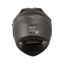 CASCO MULTIPROPOSITO SHAFT PRO MX400 DOBLE VISOR SOLID GRIS OSCURO NEGRO MATE